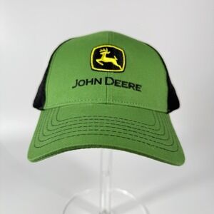 John Deere Embroidered Green & ‎ Black Stretch Fit  Large Hat Cap No Tags